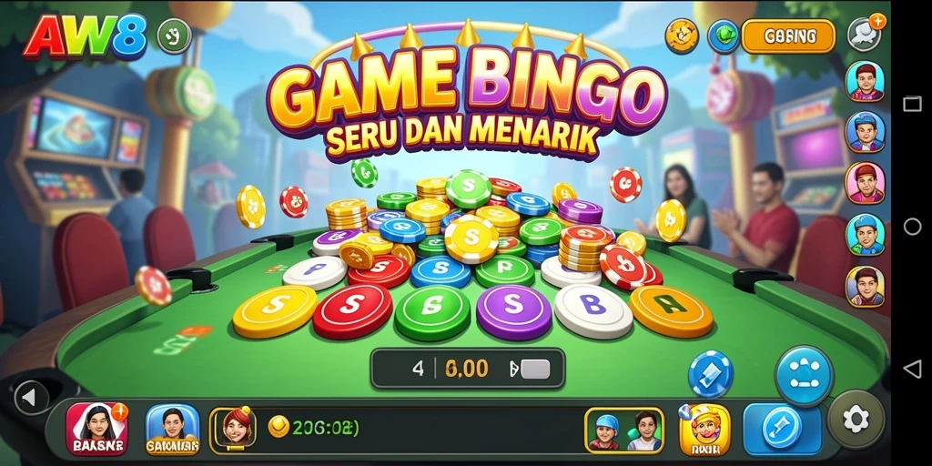Screenshot gameplay Bingo AW8 yang seru dan menarik.