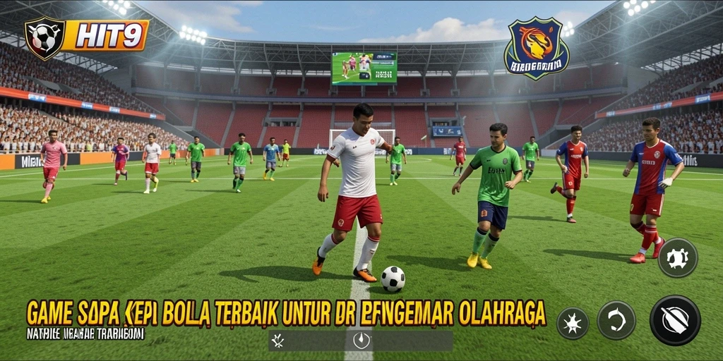 Tampilan aksi seru dari pertandingan sepak bola HIT9.