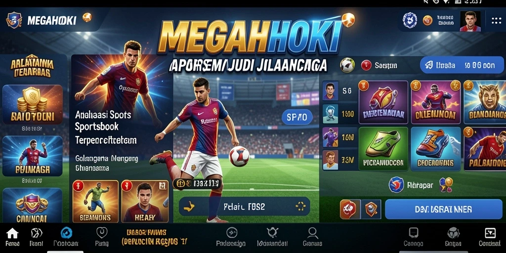 Tampilan utama MEGAHOKI dengan berbagai pilihan taruhan olahraga.