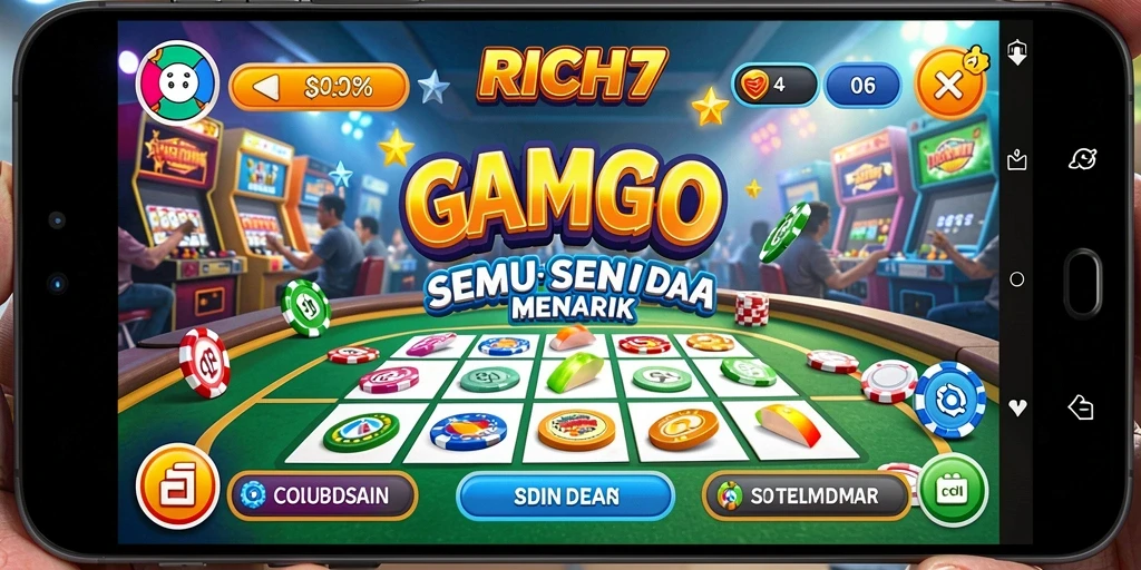 Tampilan gameplay RICH7 yang menarik dan interaktif.