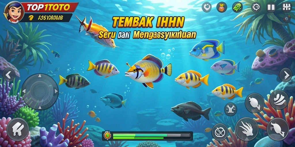 Tampilan gameplay seru dalam game Tembak Ikan TOP1TOTO.