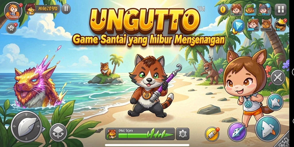 Screenshot gameplay UNGUTOTO menampilkan keseruan dan karakter menarik.